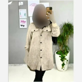 مانتو مخمل کبریتی پاییزه درجه یک فری سایز