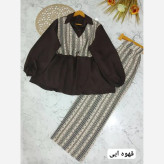 ست شومیز و شلوار تابستانه پریدخت جنس شانتون و لینن کنفی سایز 36 تا 48