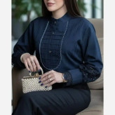 شومیز زنانه مدل آیجان جنس پارچه توکی سایز 36 تا 56