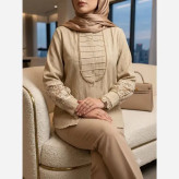 شومیز زنانه مدل آیجان جنس پارچه توکی سایز 36 تا 56