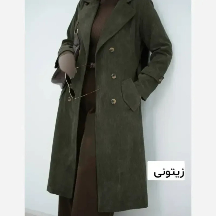 مانتو پاییزه مخمل کبریتی ریز مدل ساناز سایز فری تا 48 جیبدار رنگ بندی متنوع