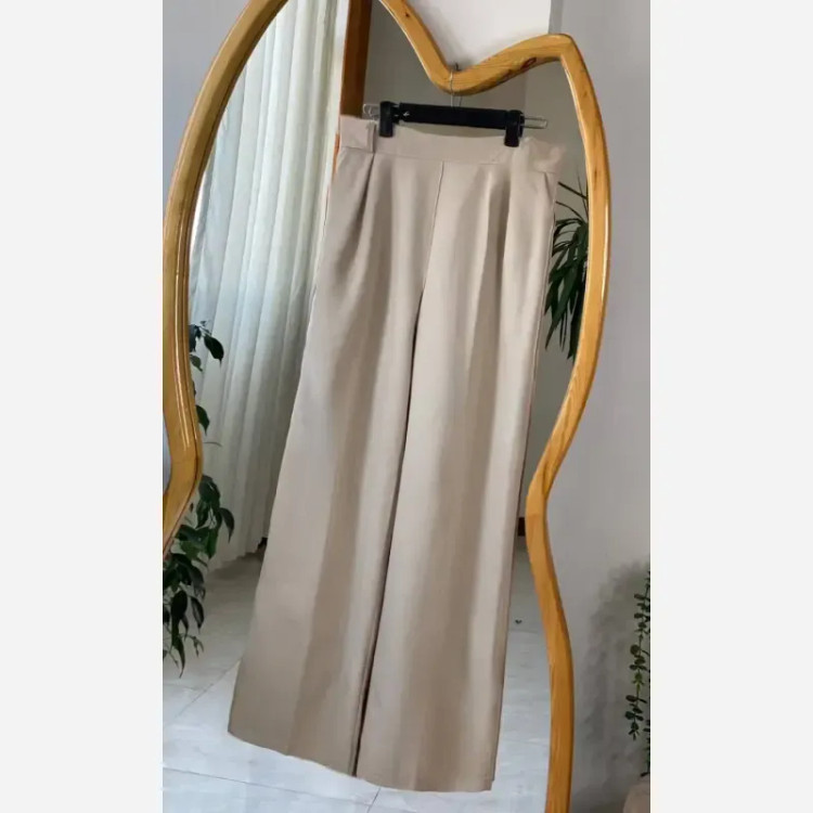 شلوار بگ تنسل میله ای زنانه سایز بزرگ رنگی