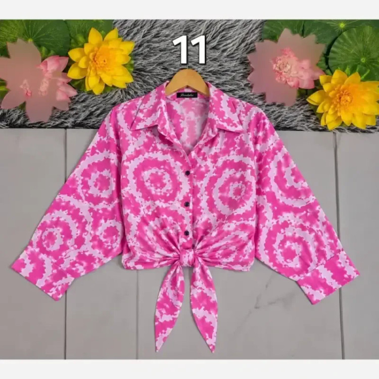 شومیز گره ای جنس الیزه درجه یک مناسب سایز 38 تا 50