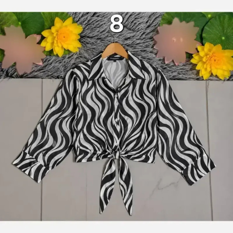 شومیز گره ای جنس الیزه درجه یک مناسب سایز 38 تا 50
