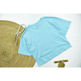تیشرت باکسی زنانه ساده پنبه ای یقه گرد تک سایز