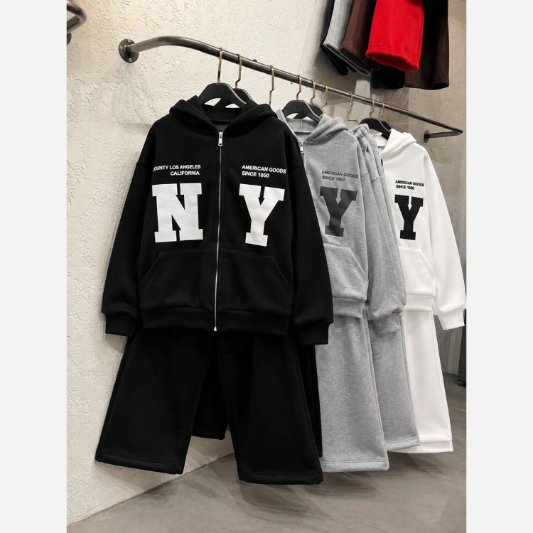 سویشرت شلوار NY دورس داخل کرکی فری سایز ترند